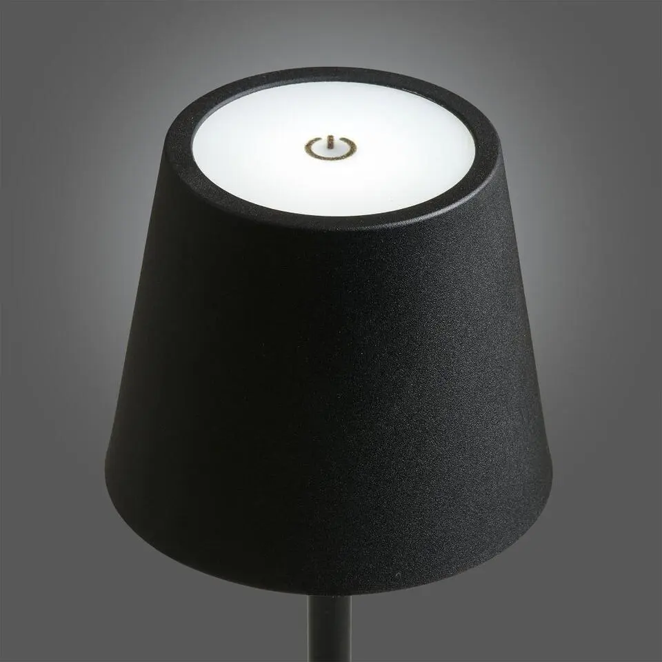 Hioshop Senta bureaulamp oplaadbaar zwart