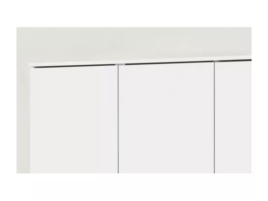Armoire 3 portes coloris blanc collection REY. Garde Robe idéal pour votre entrée ou votre buanderie