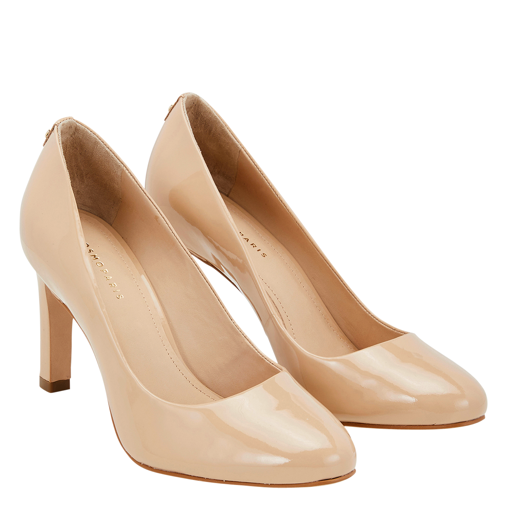 ZAINA - Escarpins en cuir verni | Beige