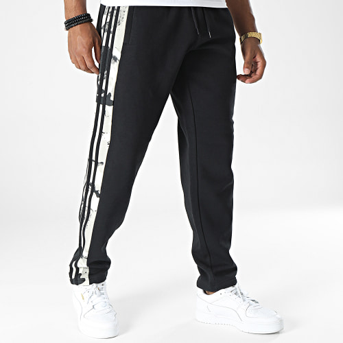 Pantalon Jogging A Bandes Camo HK2808 Noir