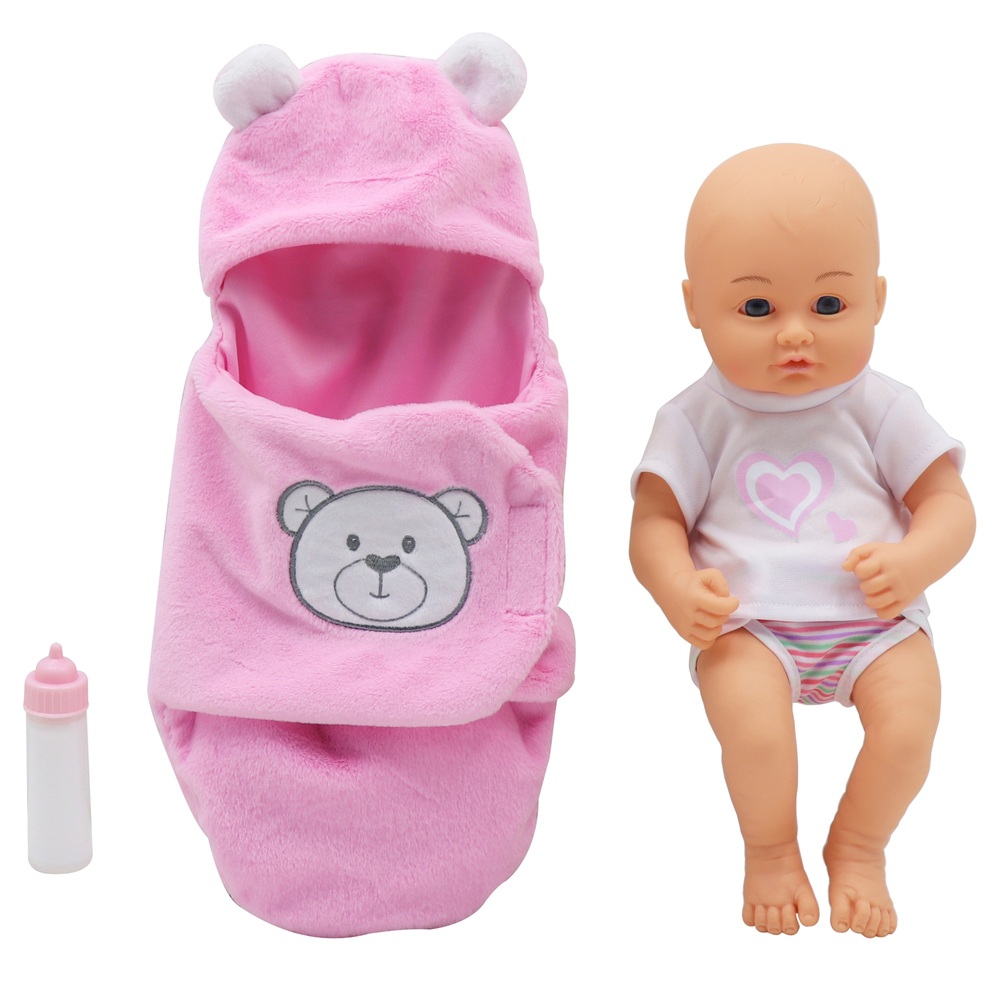 Kuschelige babyrosa Puppe