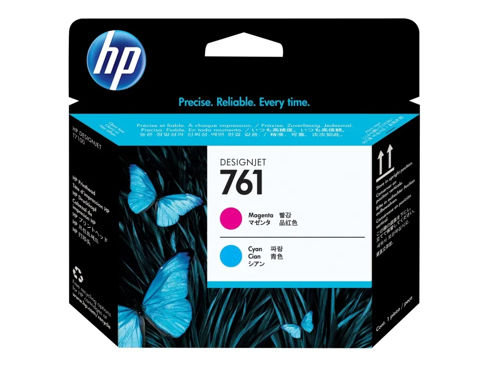 HP 761 - Cyan, magenta - printhoved - for DesignJet T7100, T7200, T7200 Production Printer