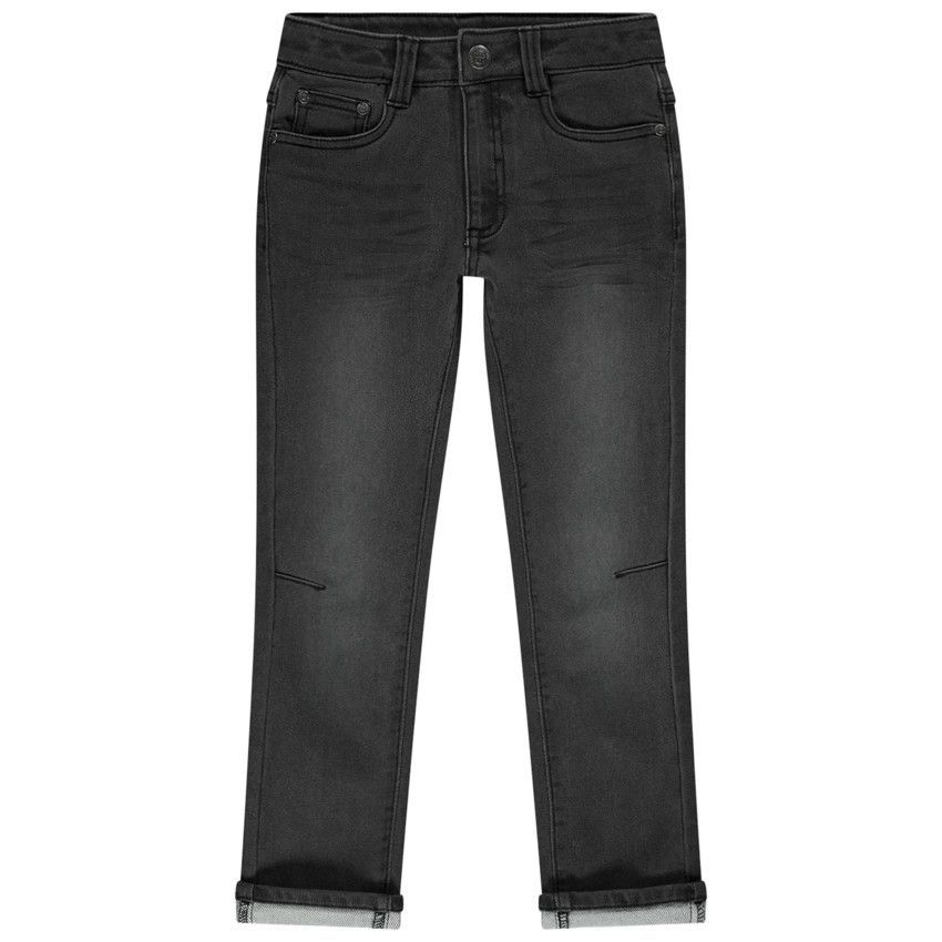 Jean slim en fake denim pour garçon - Noir