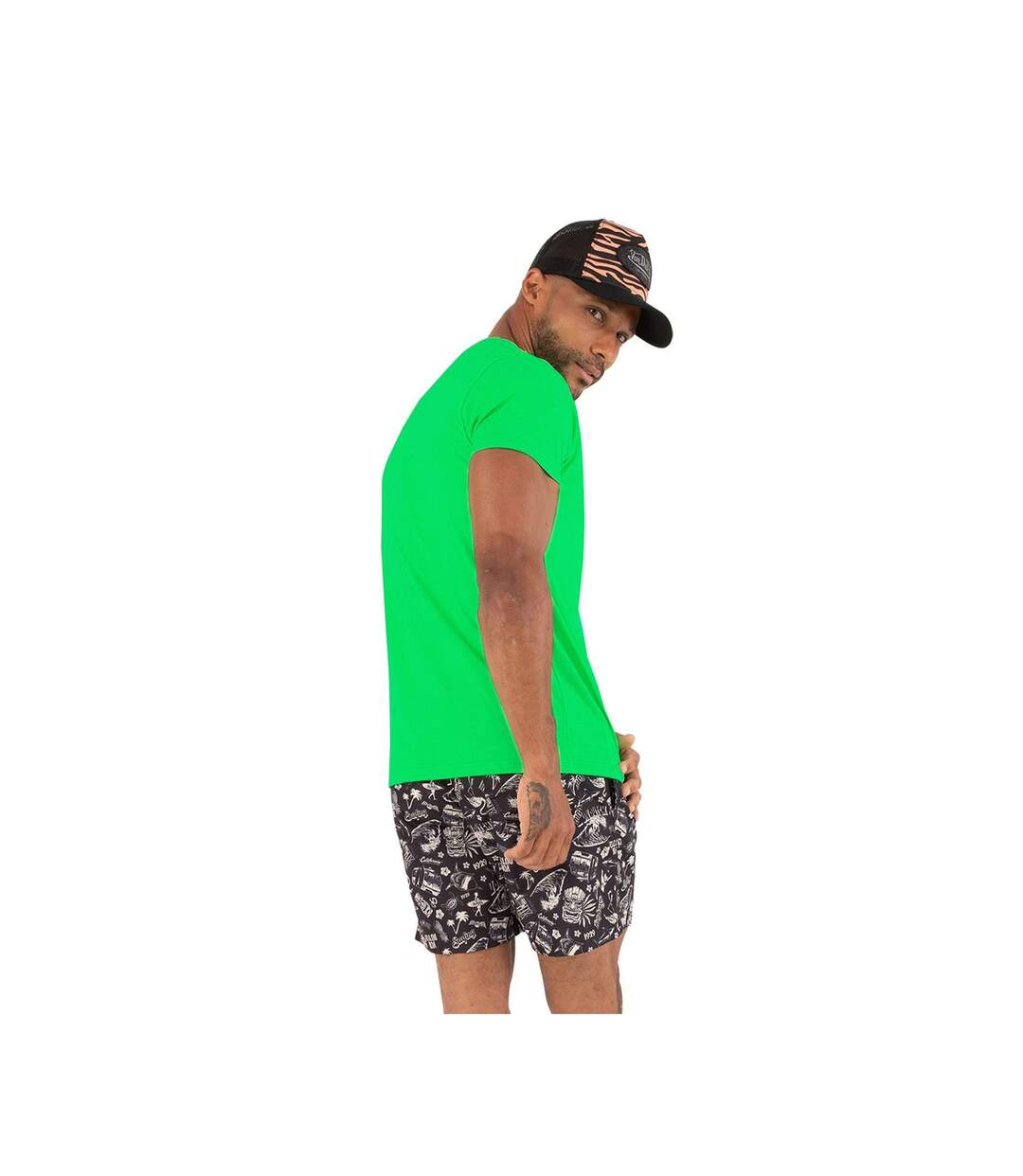 T-shirt col rond homme en coton Front