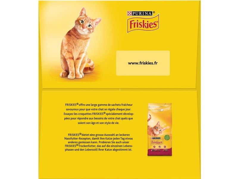 Purina Friskies Nassfutter Adult Fleisch Fisch in Sauce 24 Alleinfuttermittel für ausgewachsene Katzen