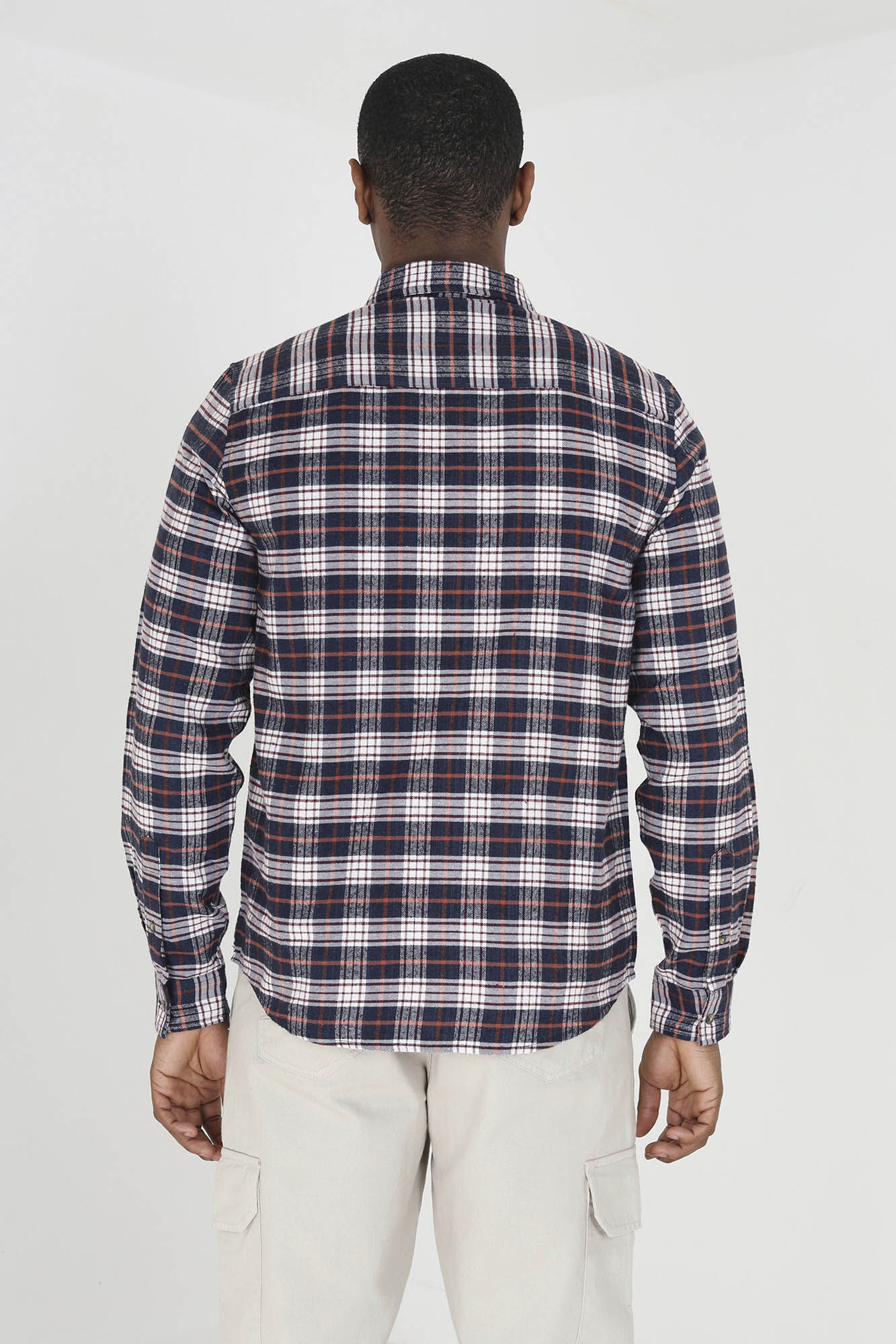 Camisa xadrez com dois bolsos