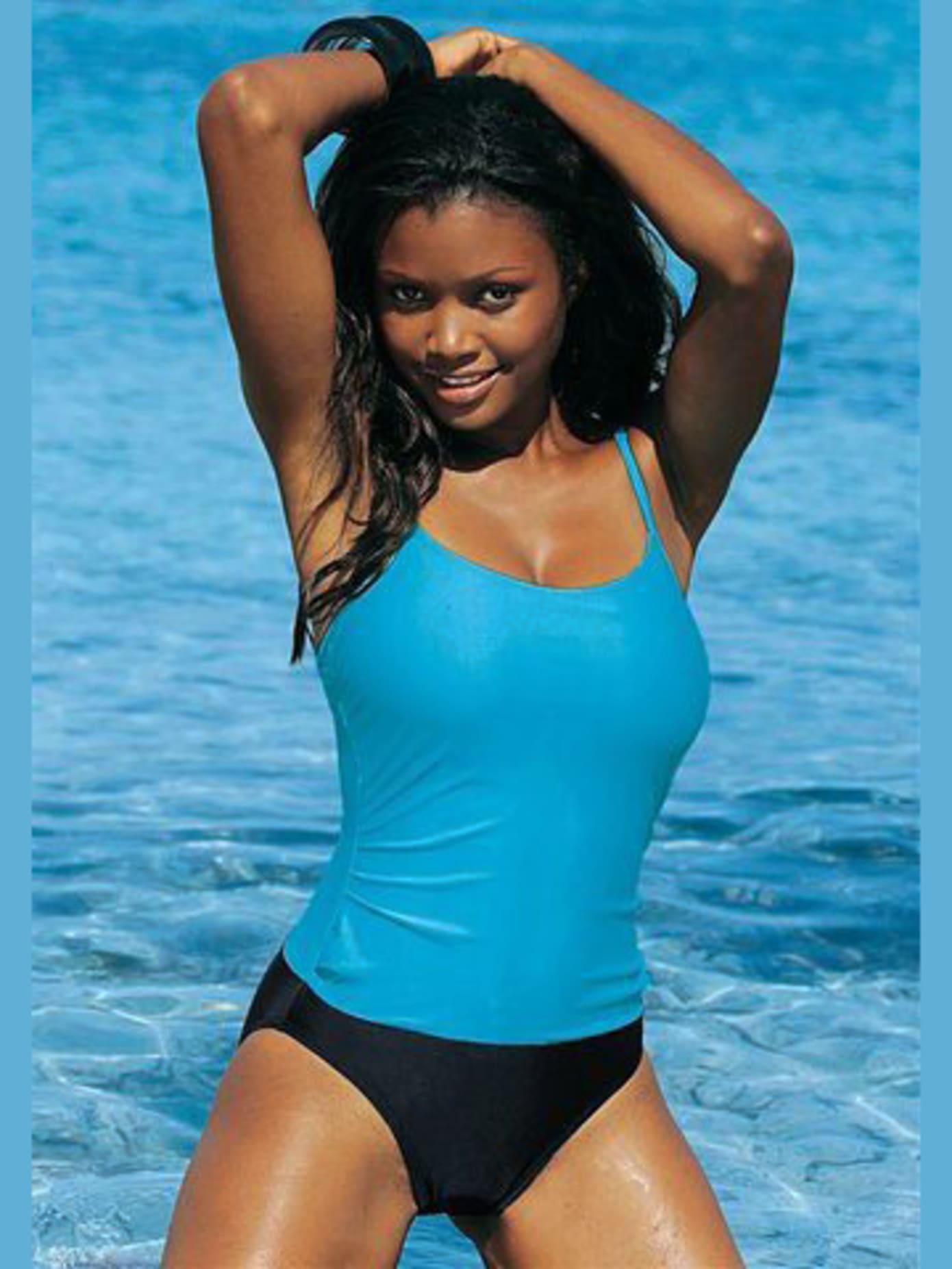 Maillot de bain effet bicolore raffiné