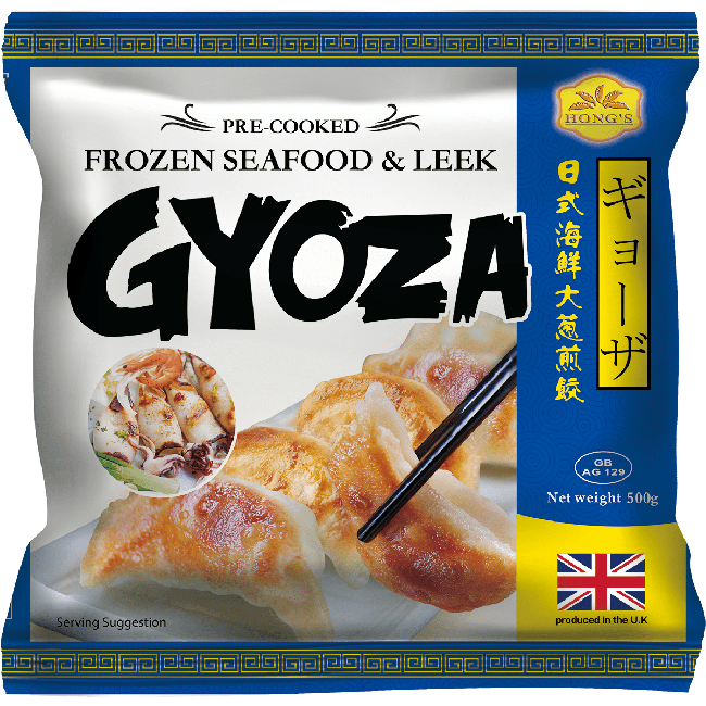 Hong's Bevroren Voorgekookte Zeevruchten & Prei Gyoza 500g
