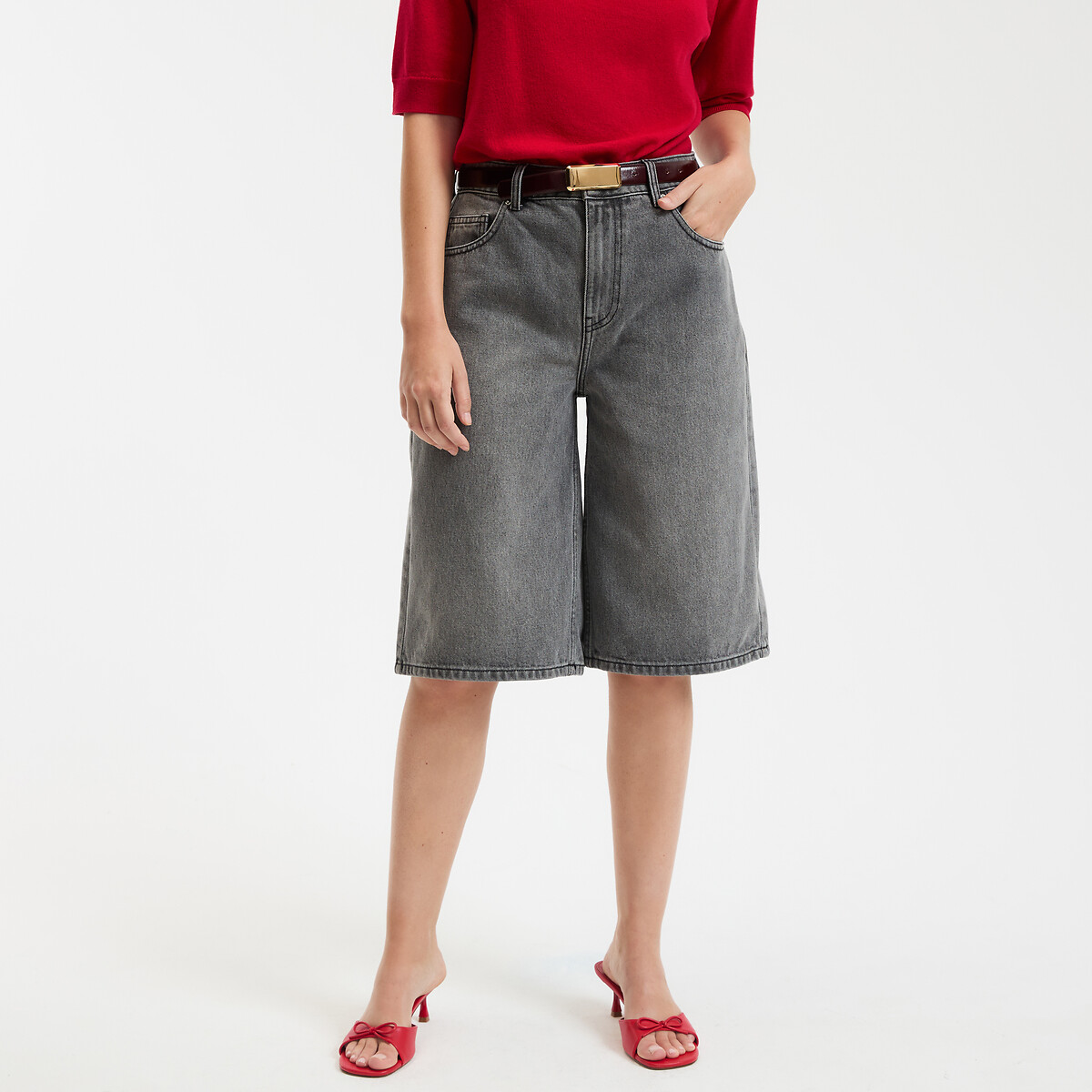 COLEÇÕES LA REDOUTE<br>Bermudas em ganga