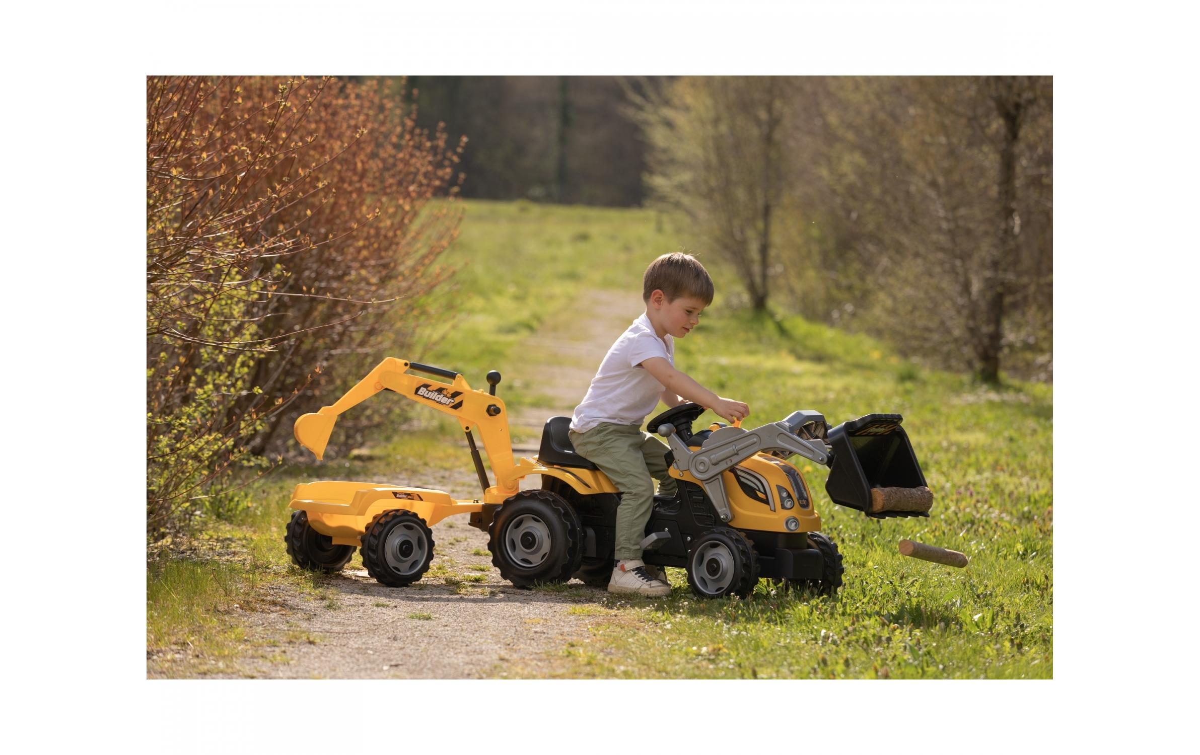 Traktor Builder Max mit Anhänger<br>Trettraktor mit hochwertiger Ausstattung