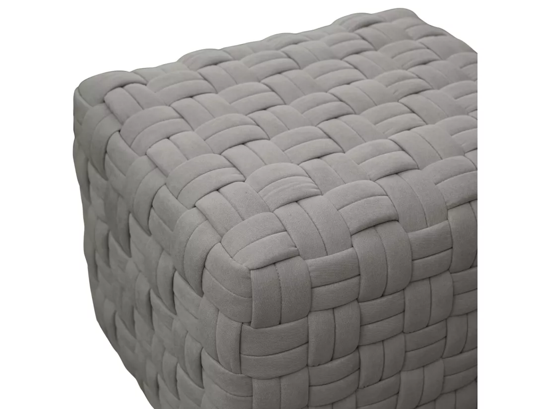Tabouret pouf tressé