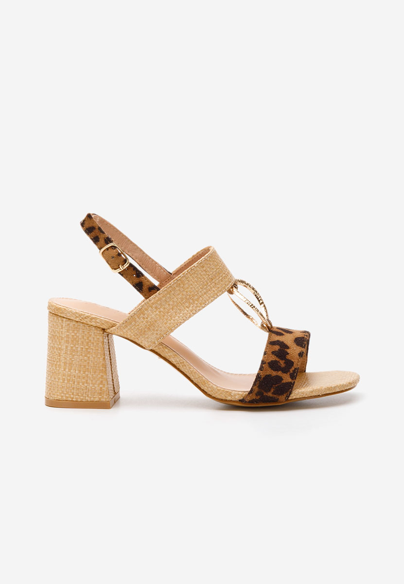 Sandales à talon épais leopard Annyta