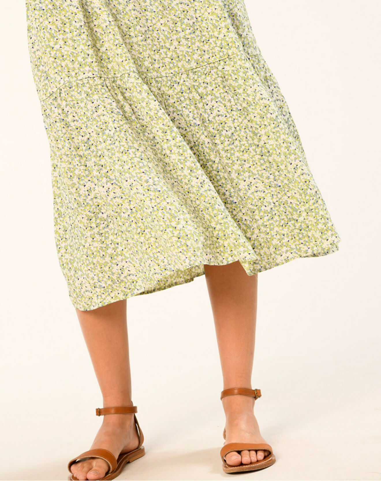 Harris Wilson Robe Léoncie à fleurs olive