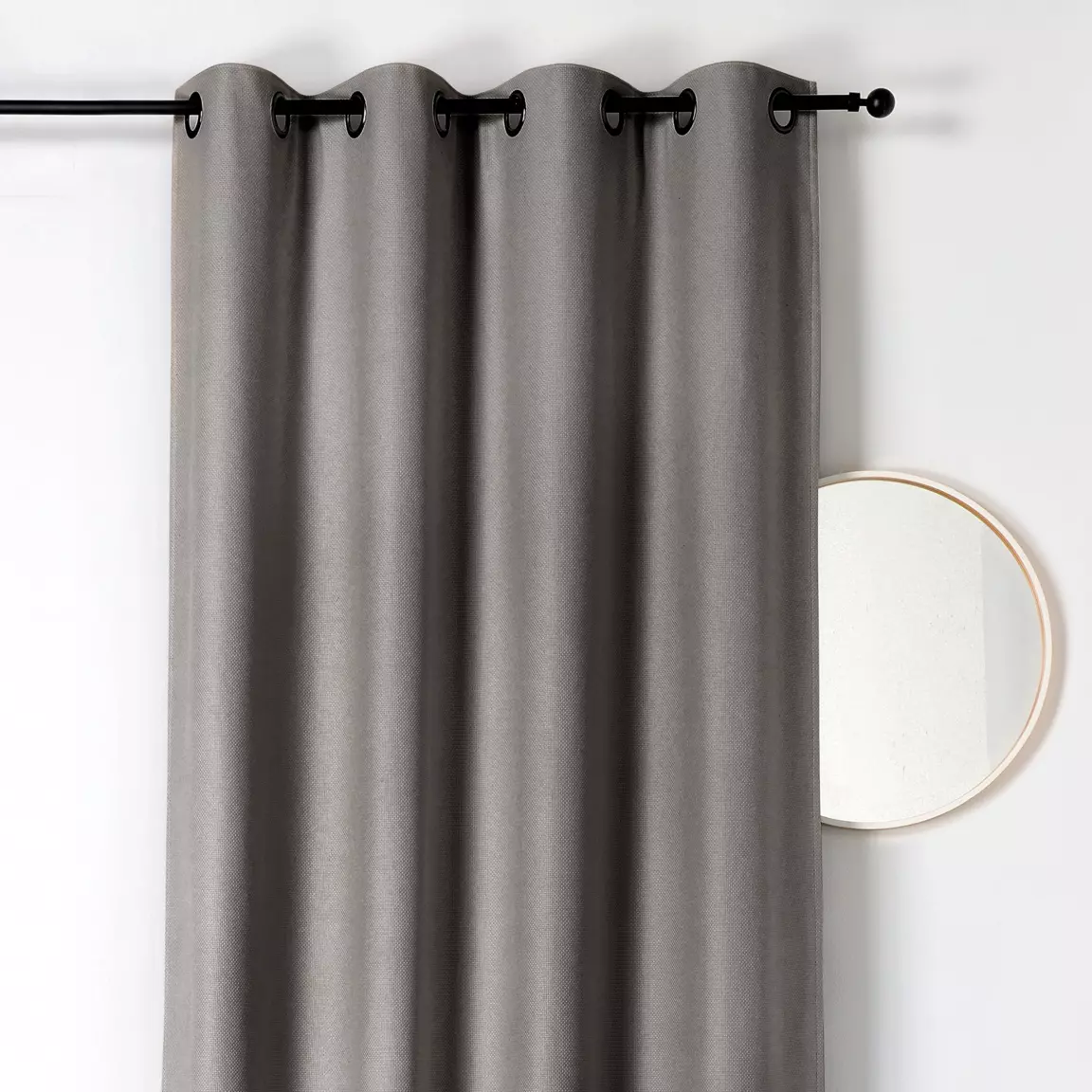 Rideau obscurcissant isolant (140 x 280 cm) Boréal Gris clair