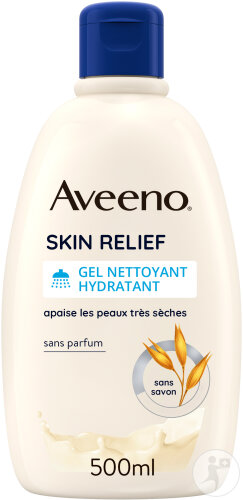 Aveeno Skin Relief Gel Nettoyant Hydratant Peaux Très Sèches Flacon 500ml