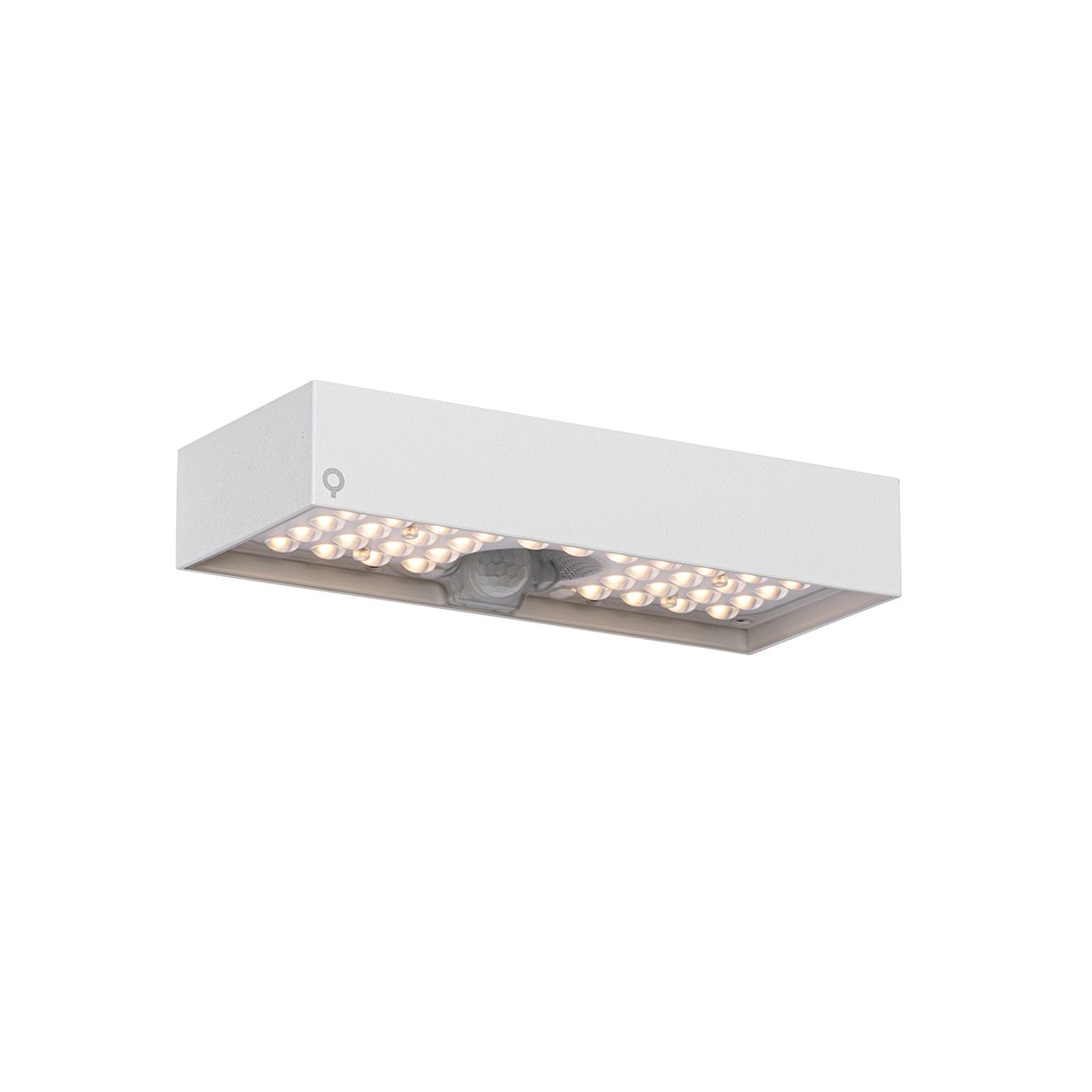 Buiten wandlamp wit met dimlicht en sensor op solar - Kayo