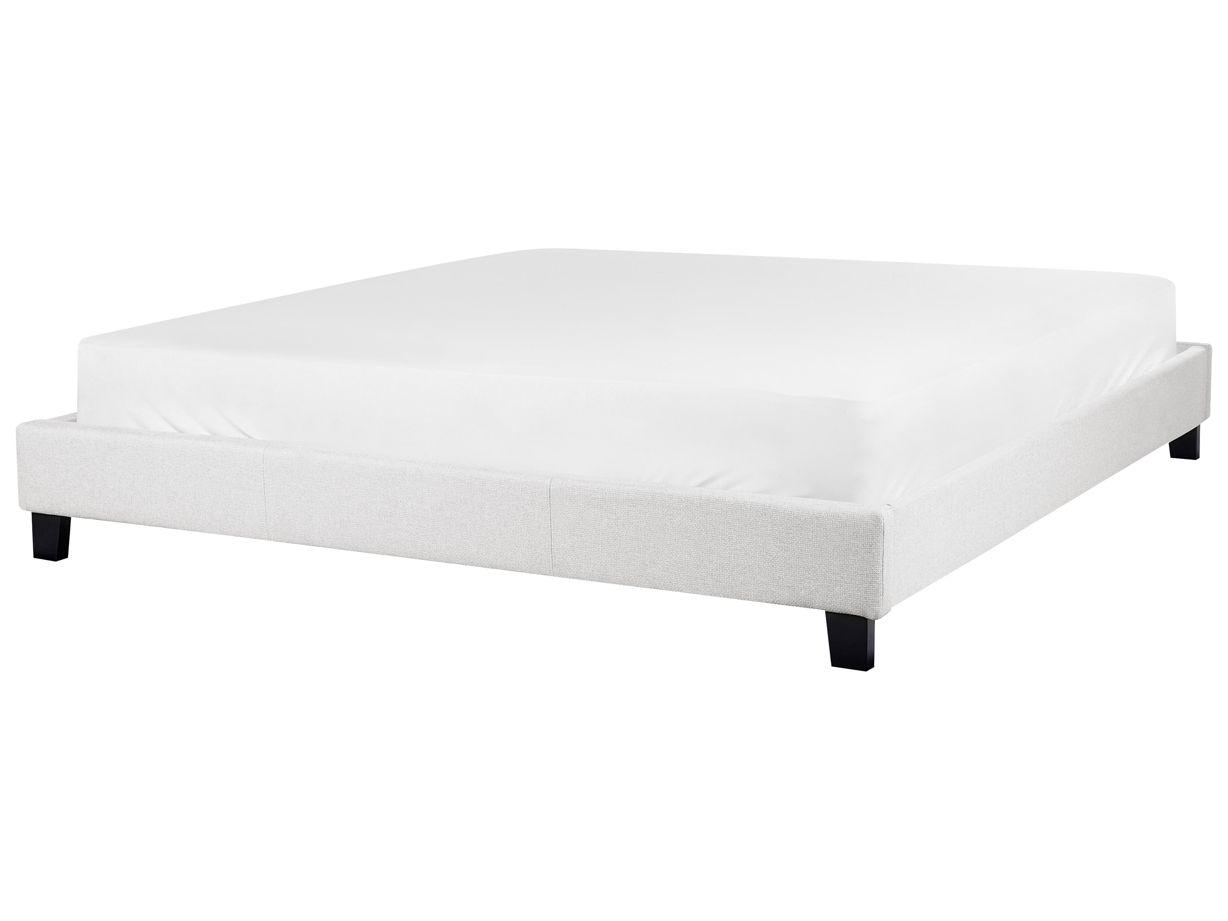 Bed zonder hoofdbord Stof ROANNE 180 x 200 cm Lichtgrijs