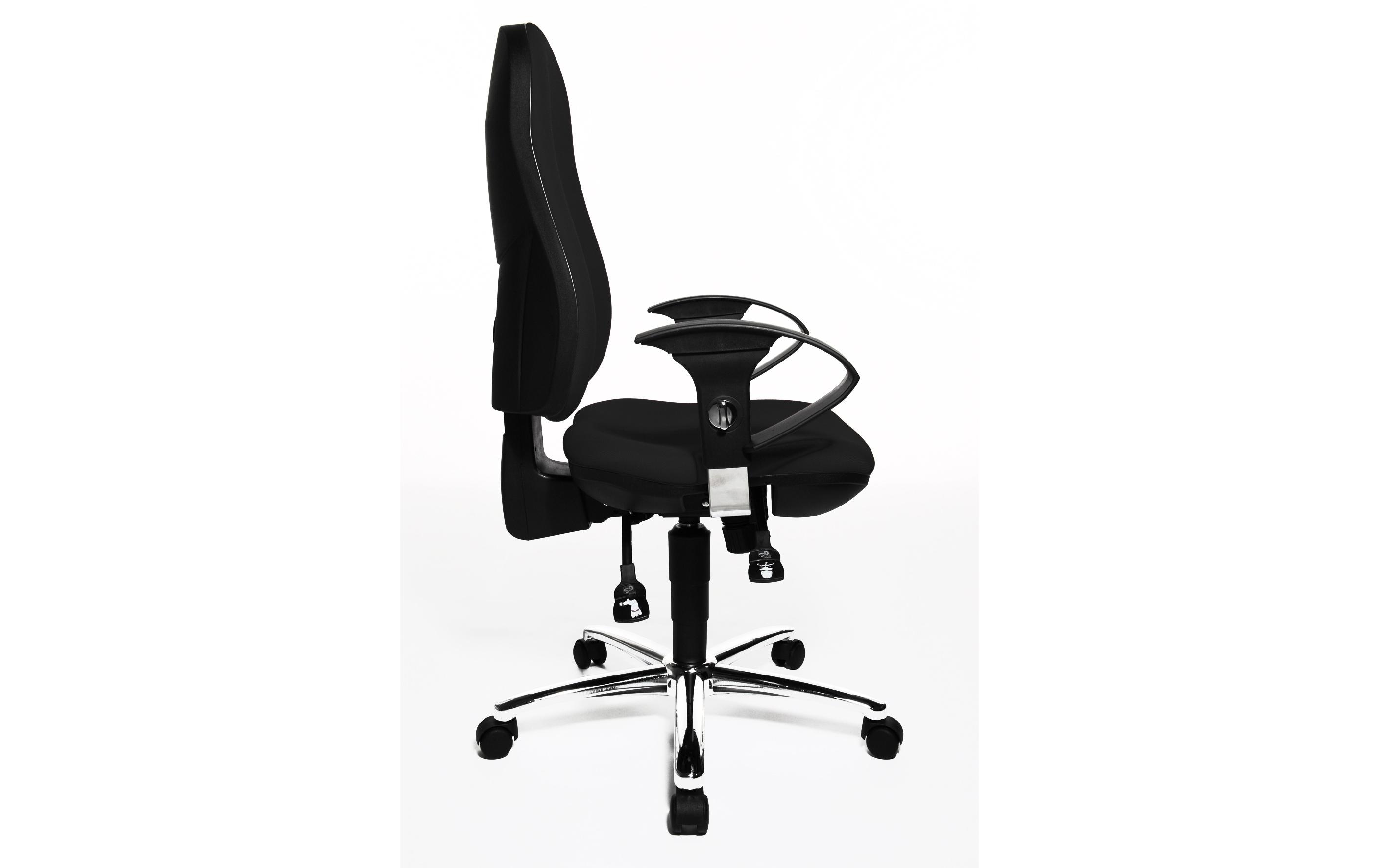 Bürostuhl Support Syncro Deluxe, Schwarz<br>Bequemer Bandscheiben-Drehstuhl