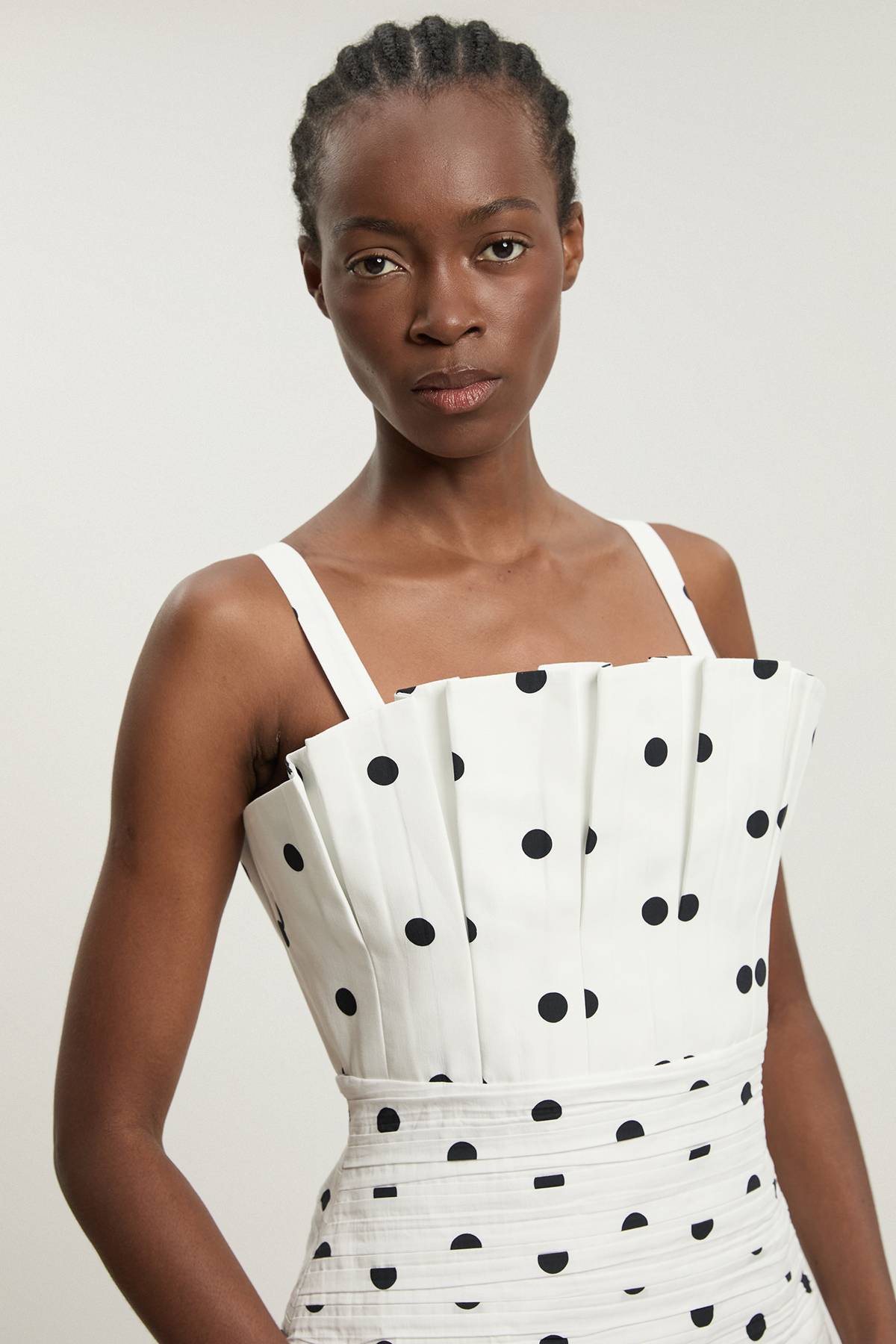KarenMillen Robe Midi Plissée En Popeline Imprimée
