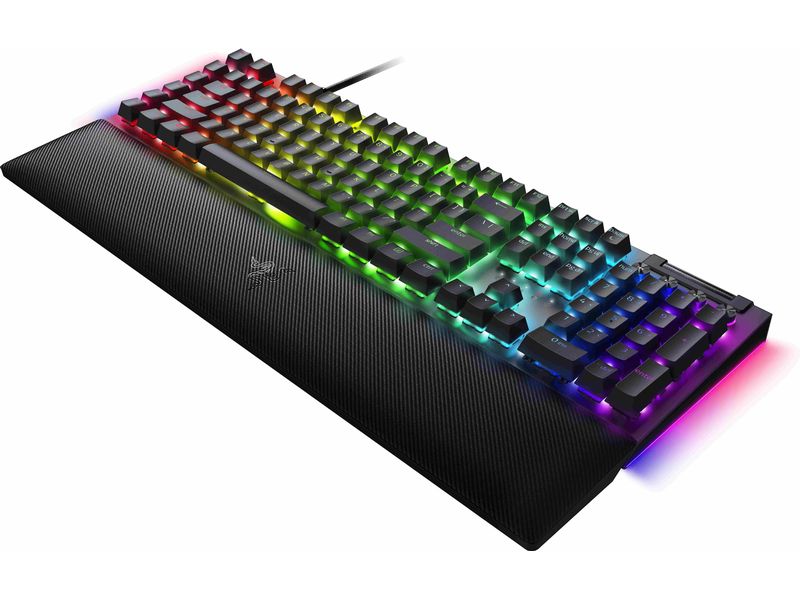 Razer Gaming-Tastatur BlackWidow V4 Gaming-Keyboard mit RGB-Beleuchtung und Handballenauflage