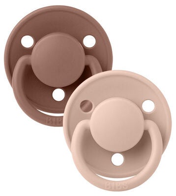 BIBS Smokk De Lux 2-pack Silicone, Woodchuck/Blush
