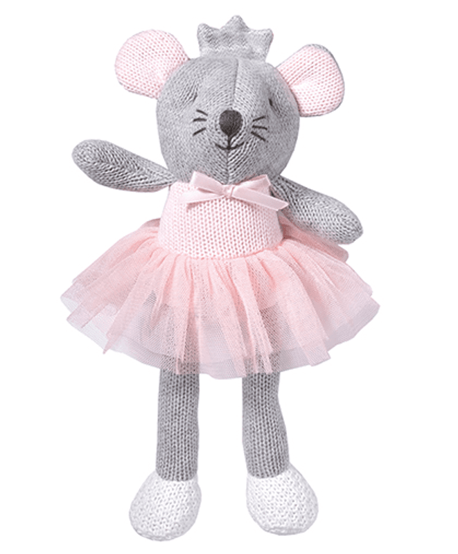 Maximo Strikket Dansemus med Rosa Detaljer