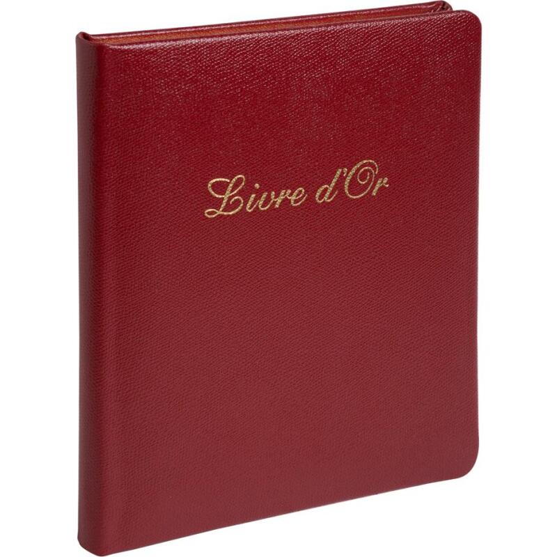 Livre d'or Cuir Alpille 140 pages ivoire - 26x22cm vertical