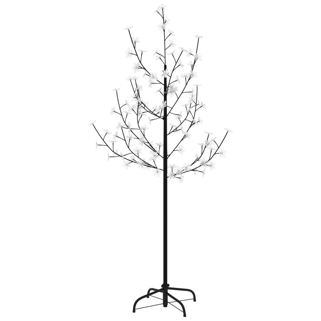 Arbre à led fleur de cerisier 84 led blanc chaud 120 cm