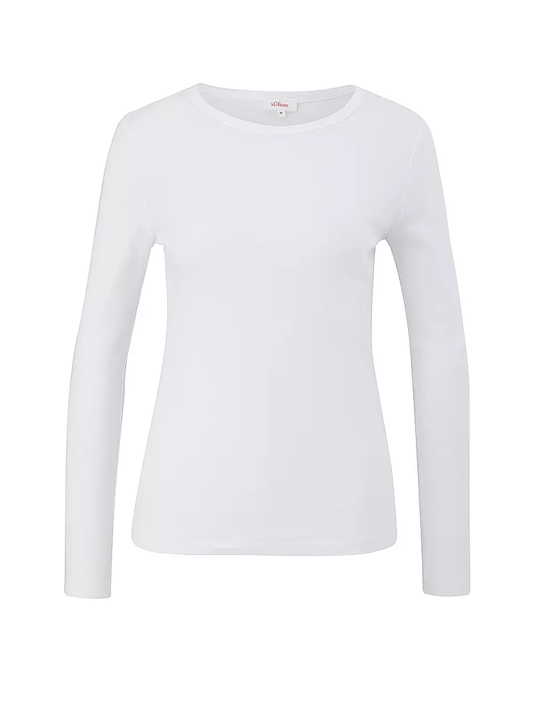 S.OLIVER Langarmshirt weiss