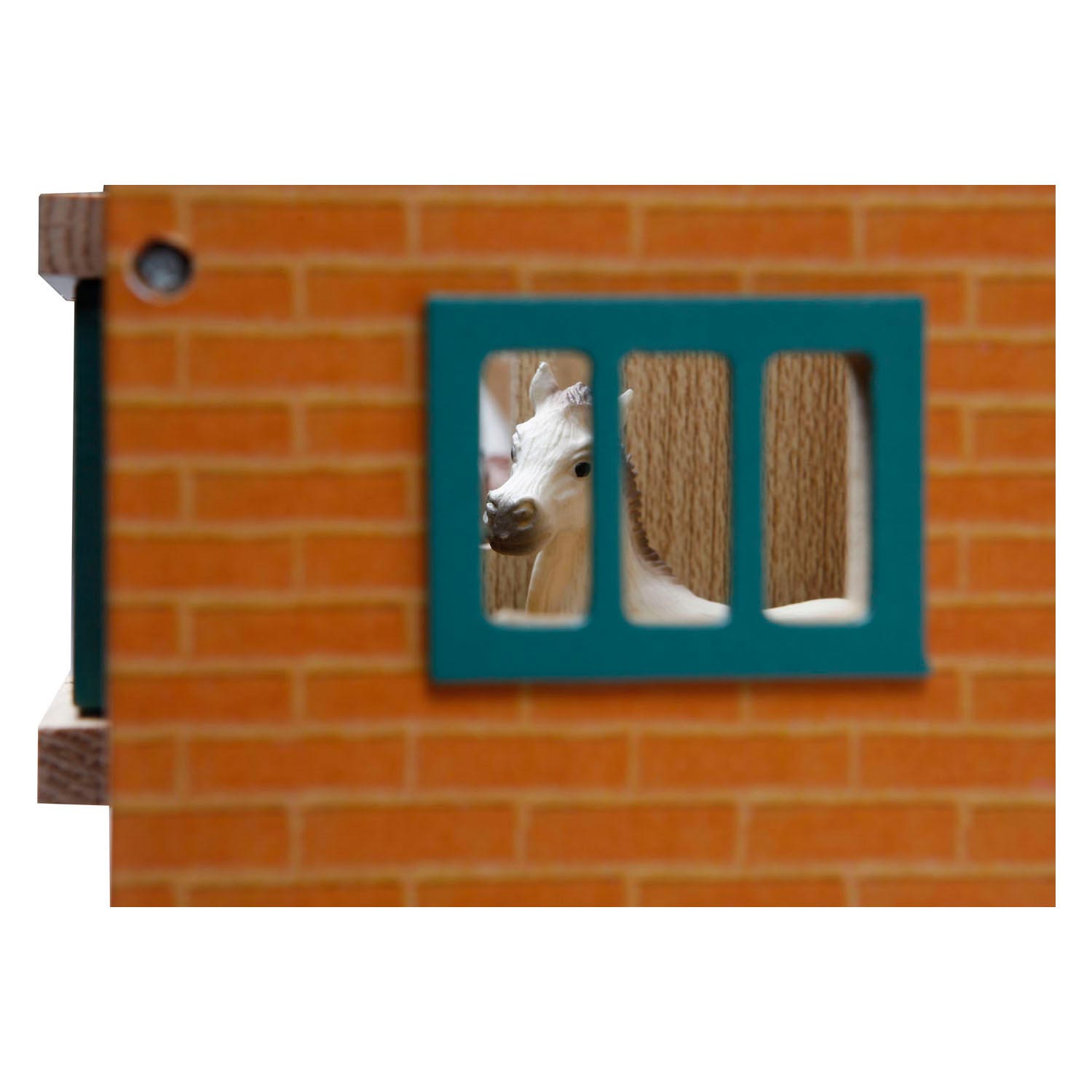 Kids Globe Paardenstal Hout Met 9 Paardenboxen 1:32