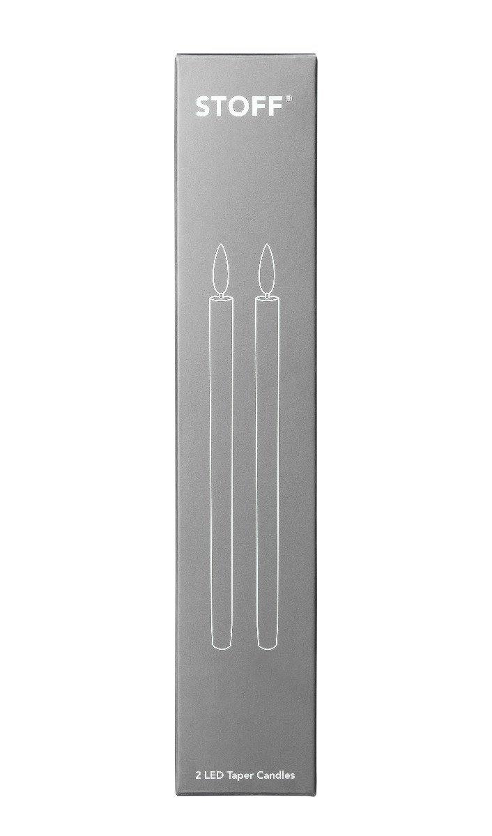 STOFF Nagel  LED kertelys, hvid - H: 20 cm.