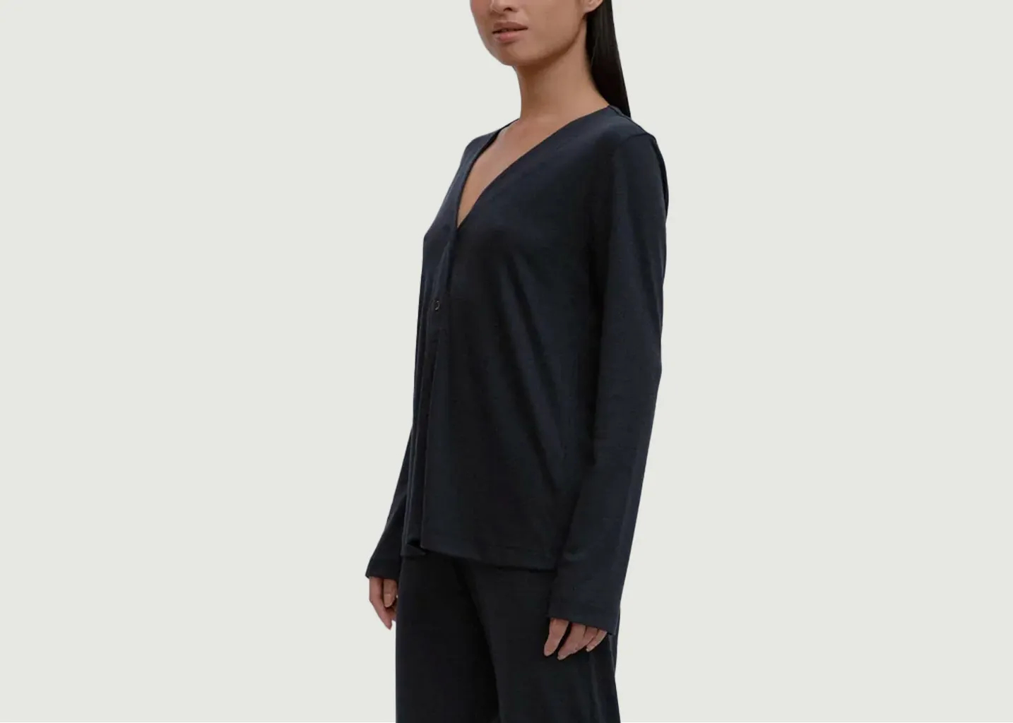 Haut de pyjama boutonné manches longues Angarde