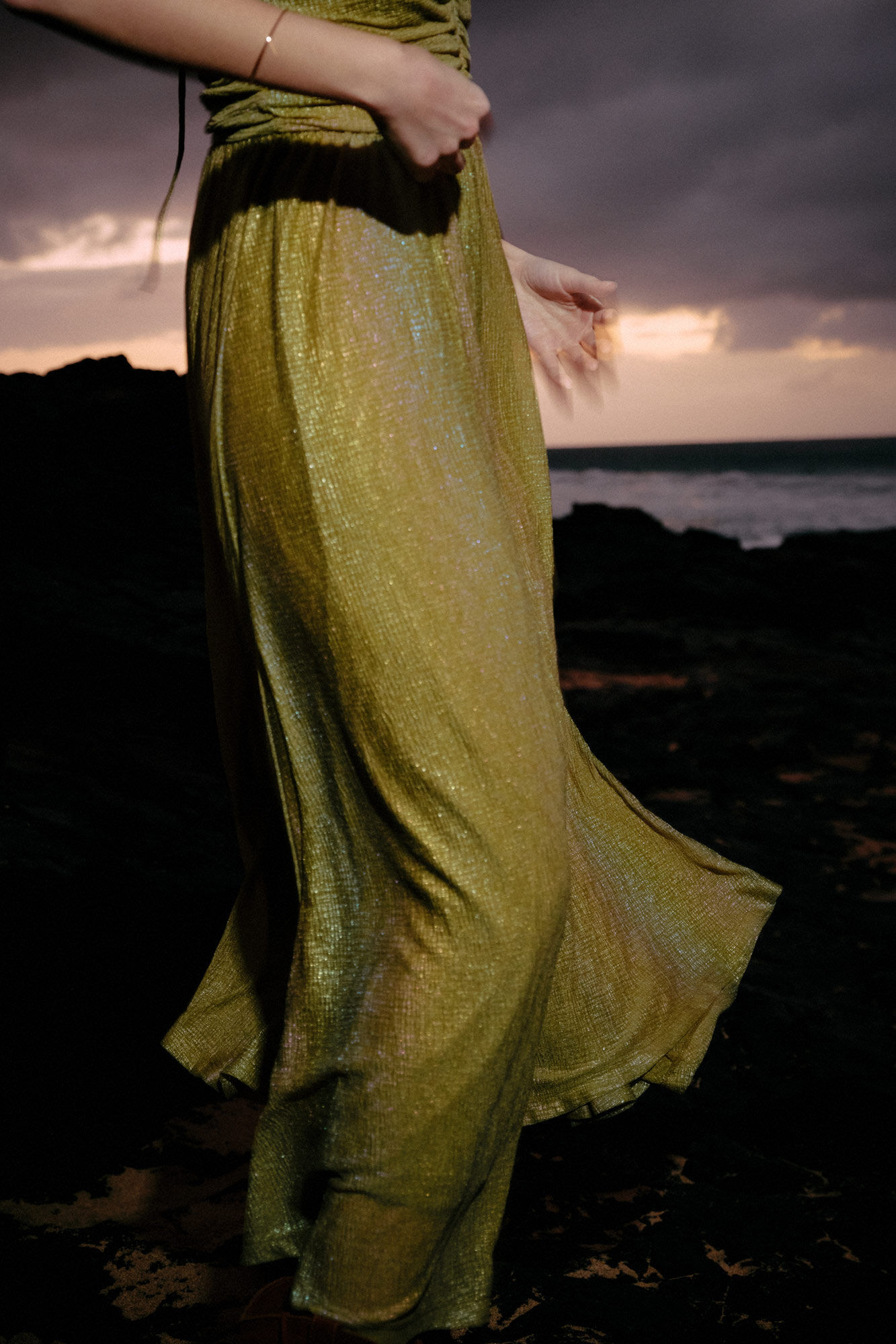 Vestido de malha com decote halter - Turquesa