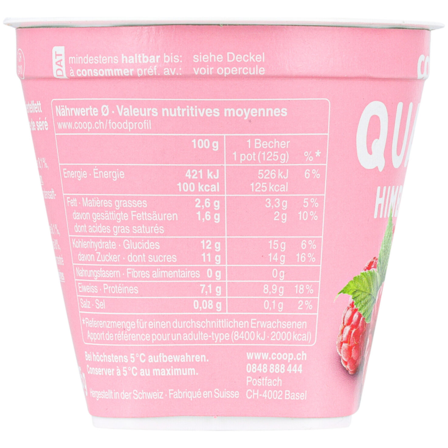 Früchtequark Himbeere 2x125g