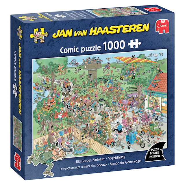 Jan van Haasteren Puslespill Big Garden birdwatch 1000 brikker