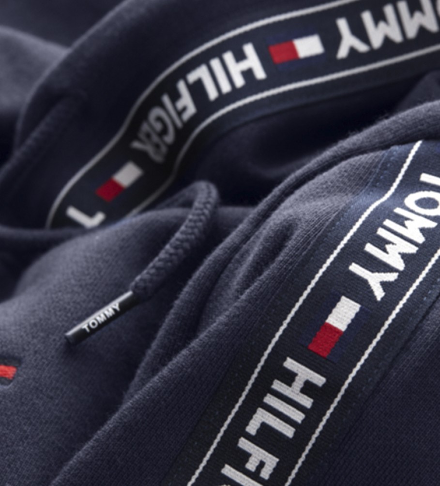 Moletom Tommy Hilfiger HWK de manga comprida, azul marinho