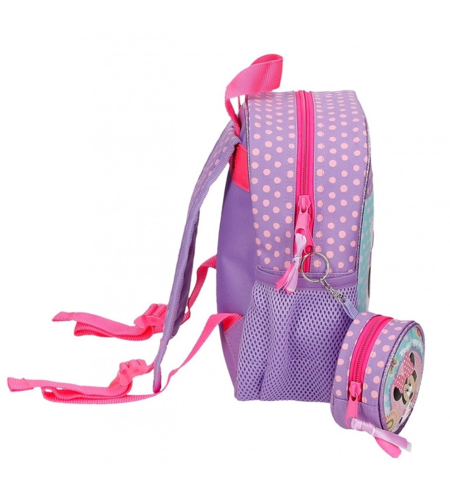 Mochila Disney Minnie hoje é meu dia adaptável para carro 25 cm lilás