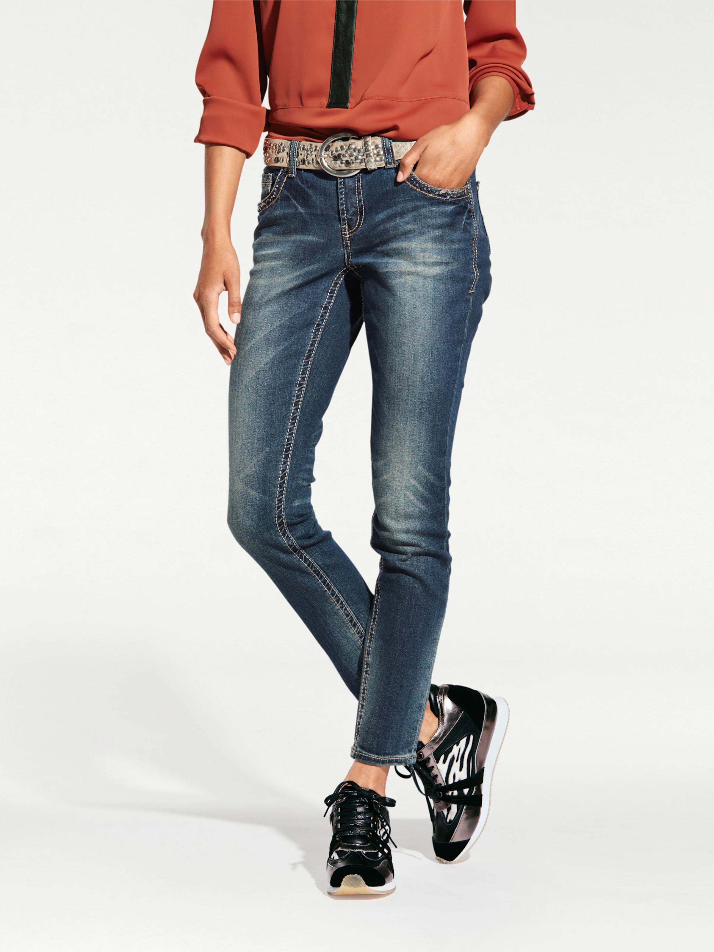 heine Röhrenjeans in blue stone