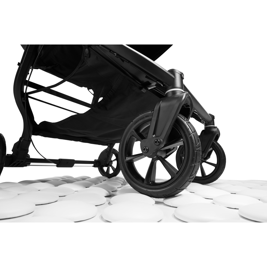baby jogger Geschwisterwagen City Mini GT2 Double Jet schwarz inklusive Babywanne Mini GT2 Double, 1 x Sicherheitsbügel und Wetterschutz