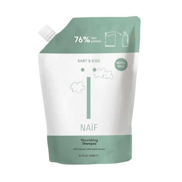 Naïf Navulverpakking Voedende Shampoo Voor Baby & Kids 500 ml