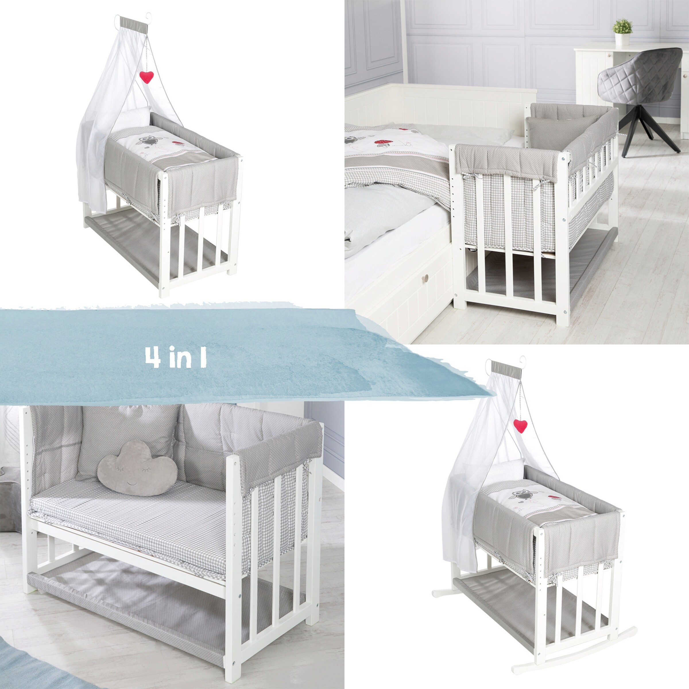 roba Stubenbett 4 in 1 Adam & Eule