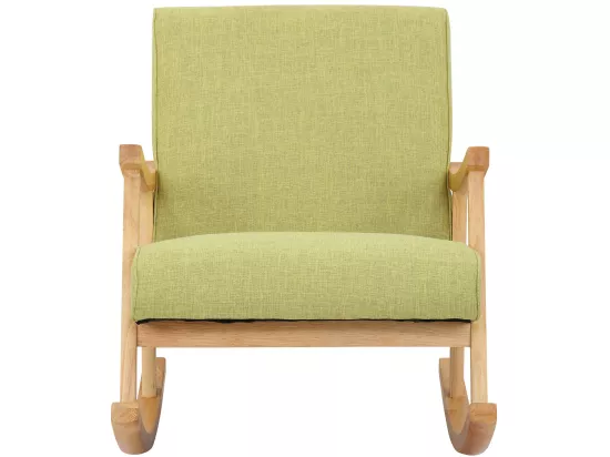 Chaise à bascule - Tissu & Bois - Vert clair - Morelia