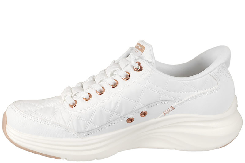 SKECHERS CONTOUR FOAM GOLDEN HOUR WHITE SLIP-INS SNEAKER