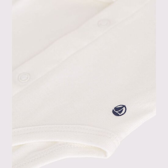 Body à manches longues col en coton   Marshmallow        de               Petit Bateau