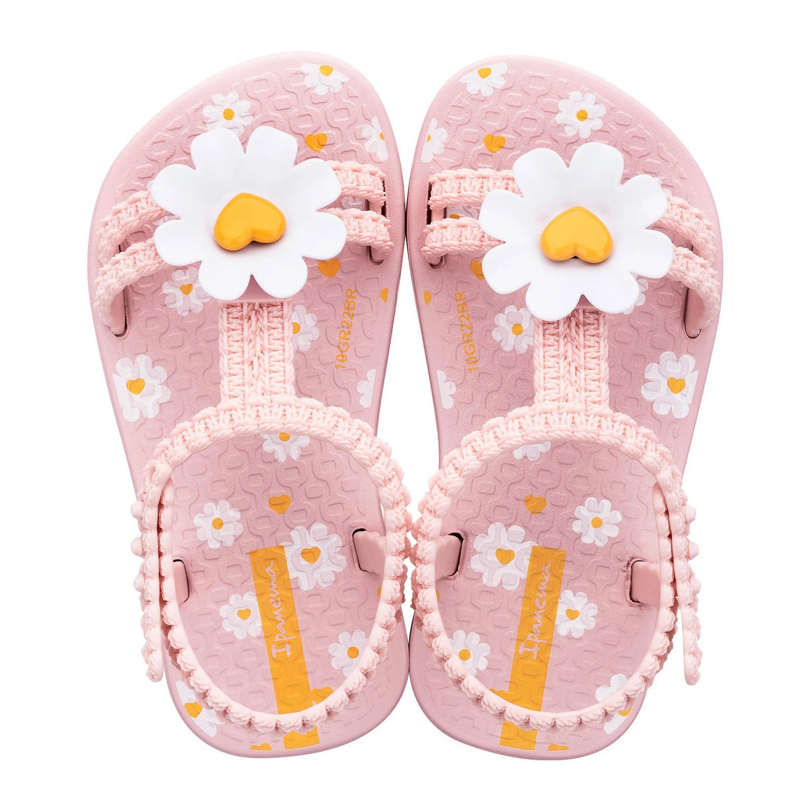 Ipanema Daisy Baby  gebloemde sandalen lichtroze