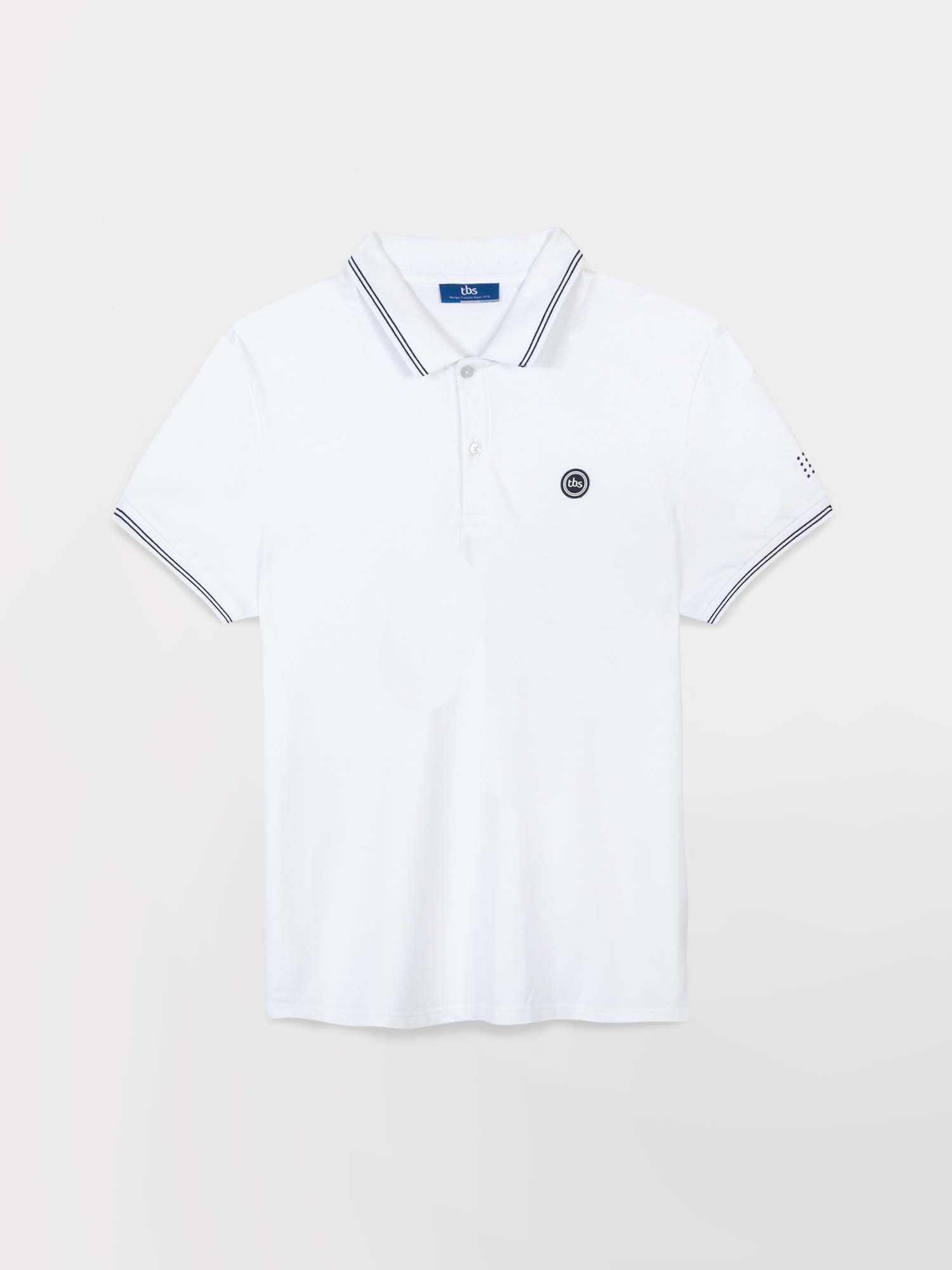 Polo Homme Séchage Rapide Stretch Blanc