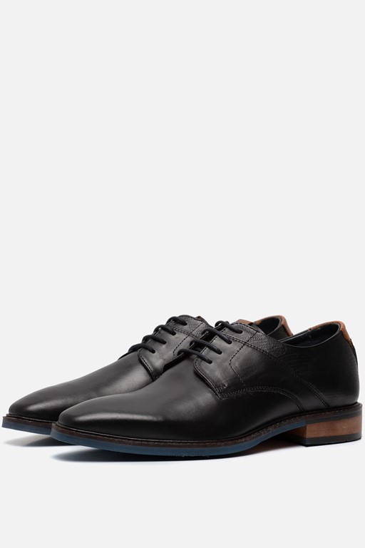 Vertice Veterschoenen zwart Leer