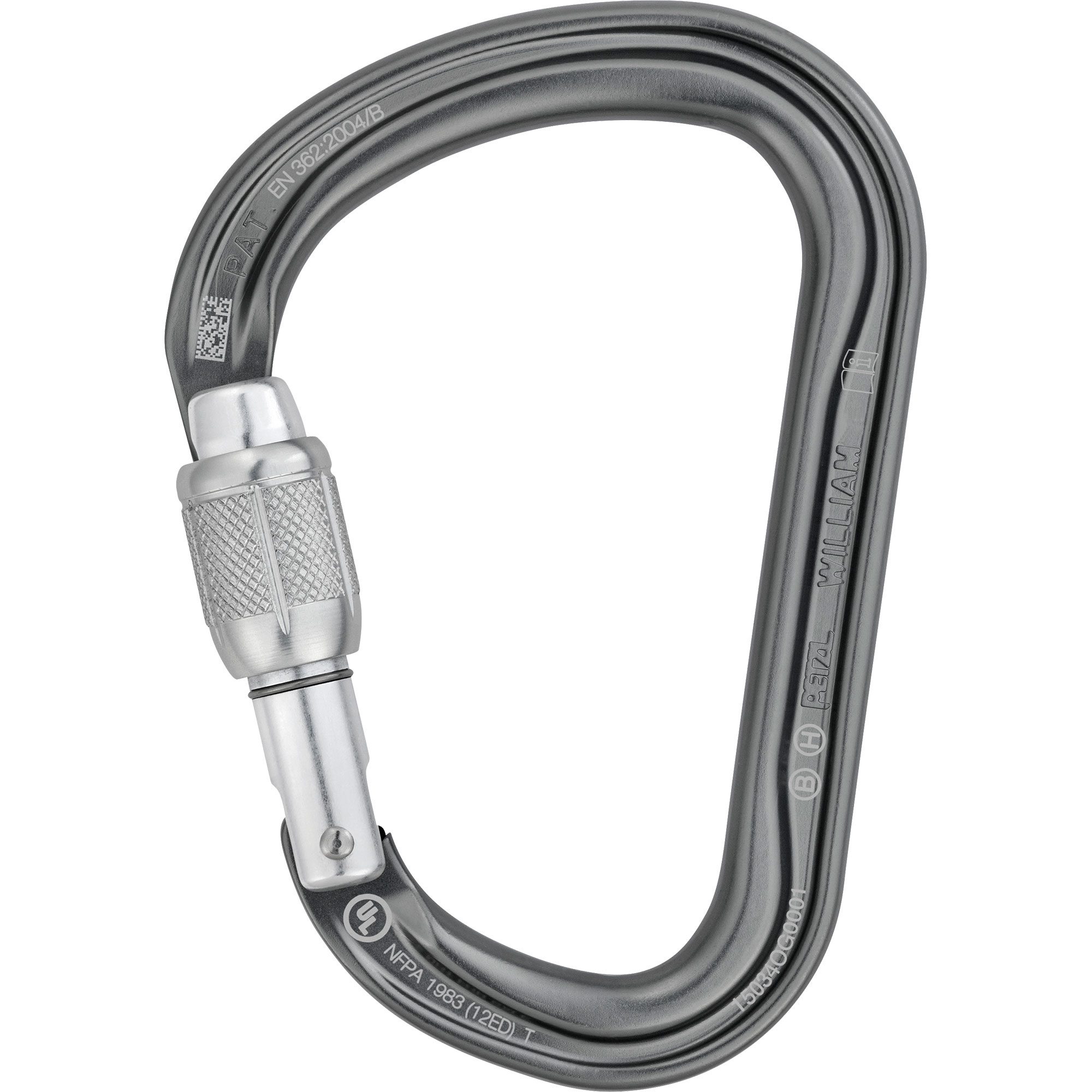 Petzl William SL Screw-Lock Karabiner grau