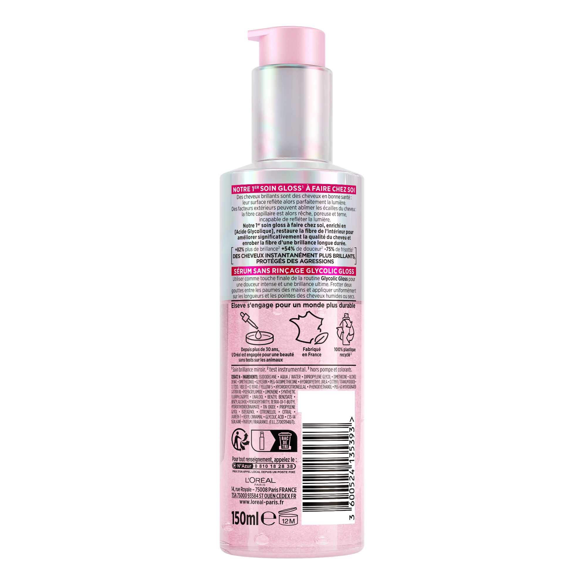 Elseve Glycolic Gloss Sérum Gloss Sans Rinçage - L'Oréal Paris