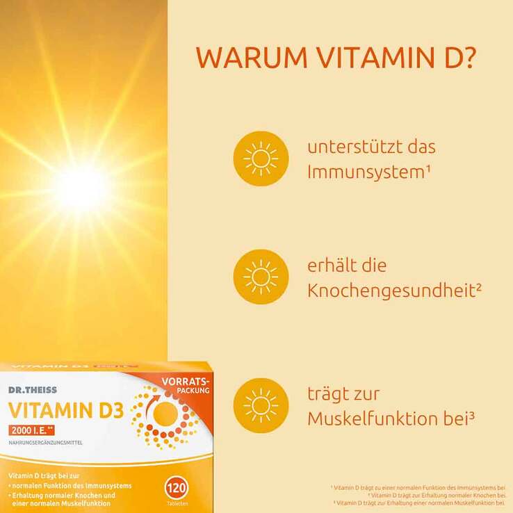Dr. Theiss Vitamin D3 Tabletten 2000 I.E., 120 St